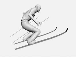 Skiing Man 3d preview