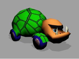 Cartoon Turtle Car 3d preview