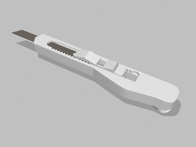 Snap-off blade Utility Knife 3d rendering