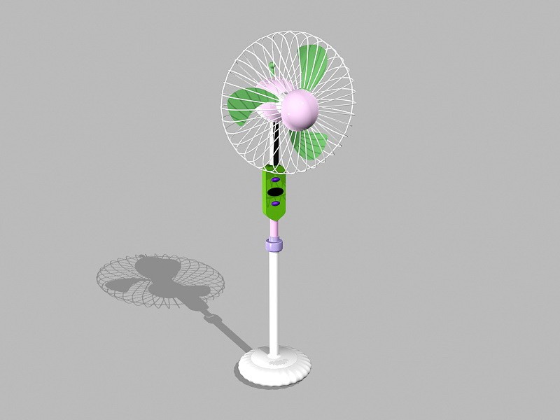 Electric Stand Fan 3d rendering