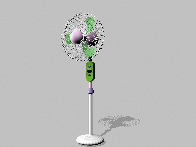 Electric Stand Fan 3d rendering