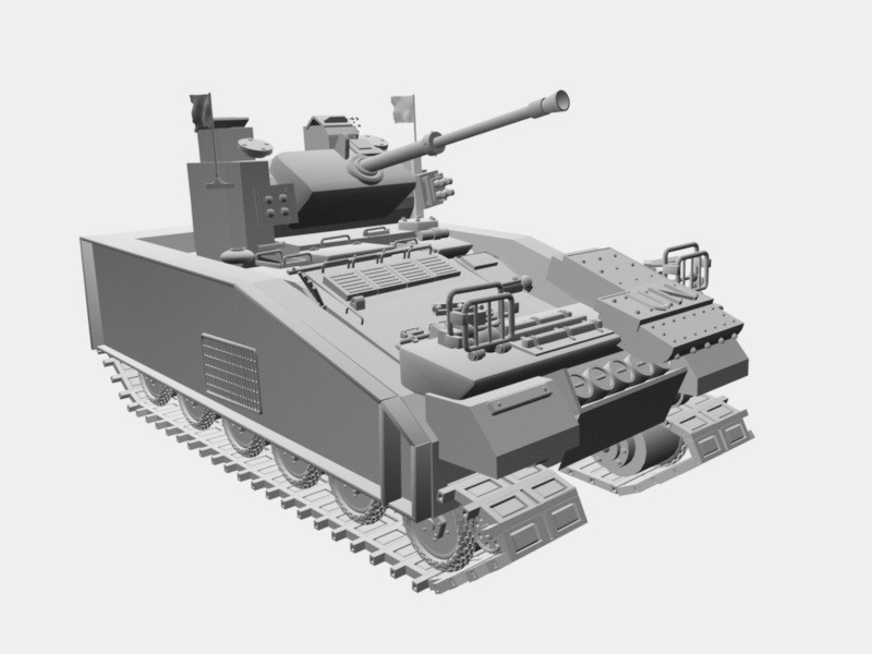 Ultra Heavy Tank 3d rendering
