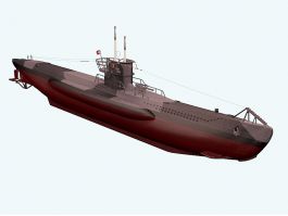 German U-7 Submarine 3d model preview