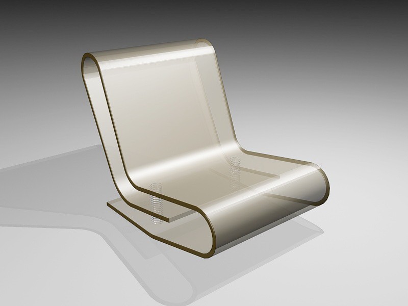 Clear Acrylic Panton Chair 3d rendering