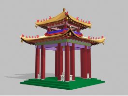Chinese Pavilion 3d model preview