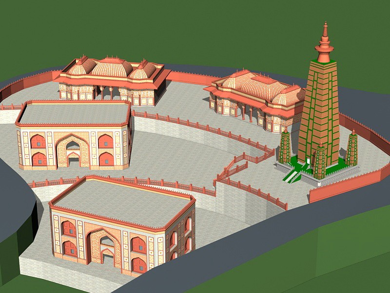 Ancient Persian Temple 3d rendering