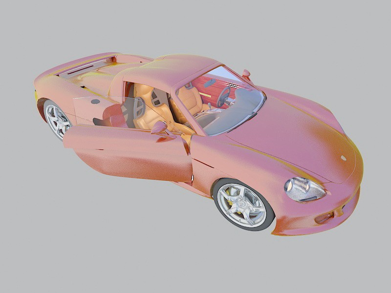 Modern Supercar 3d rendering