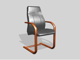 Wooden Desk Chair 3d preview