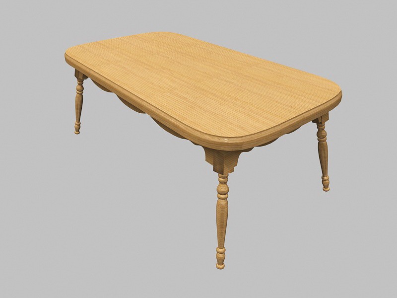 Windsor Dining Table 3d rendering