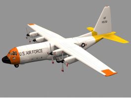 US Coast Guard HC-130 Aircraft 3d preview
