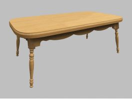 Windsor Dining Table 3d model preview