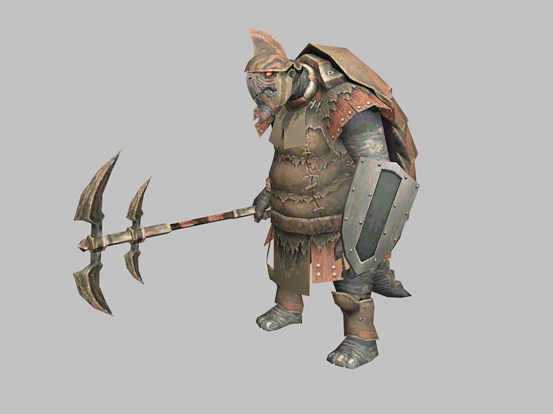 Pangolin Warrior 3d rendering