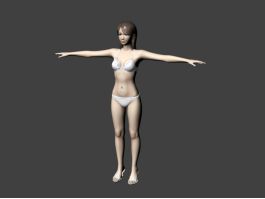 Hot Bikini Girl 3d model preview