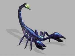 Blue Scorpion Low Poly 3d preview