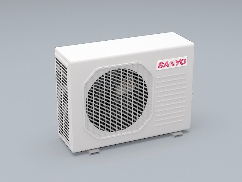 Sanyo Outdoor Air Conditioner 3d rendering