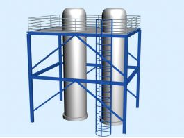 Industrial Silo Storage Tower Silos 3d preview