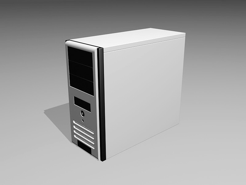 Desktop PC Case 3d rendering
