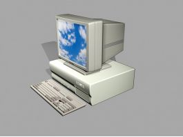 Old Windows Computer 3d model preview
