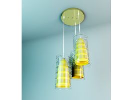 Yellow Kitchen Pendant Light 3d preview