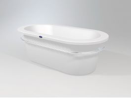 Freestand Oval Bathtub 3d model preview