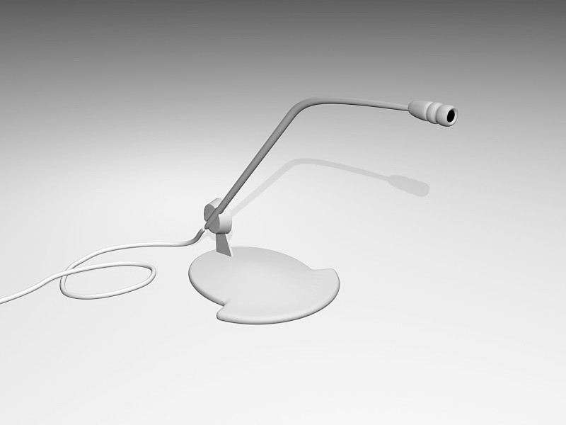 Desk Microphone 3d rendering