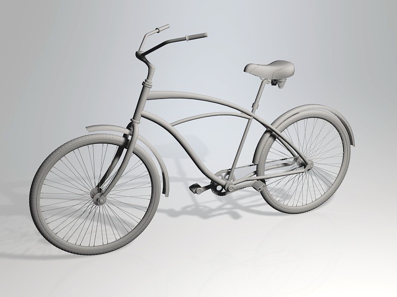 Vintage Bicycle 3d rendering