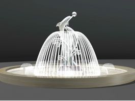 Dolphin Pond Fountain 3d preview