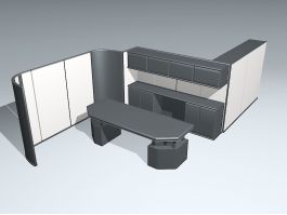 Open Office Space 3d model preview