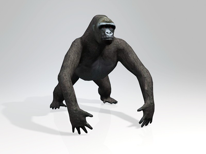 Black Gorilla 3d rendering