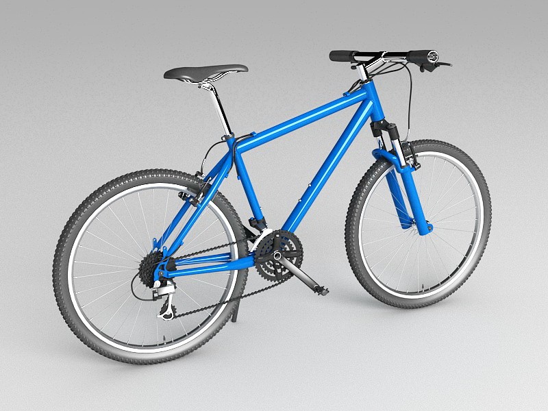 Blue Mountain Bike 3d rendering