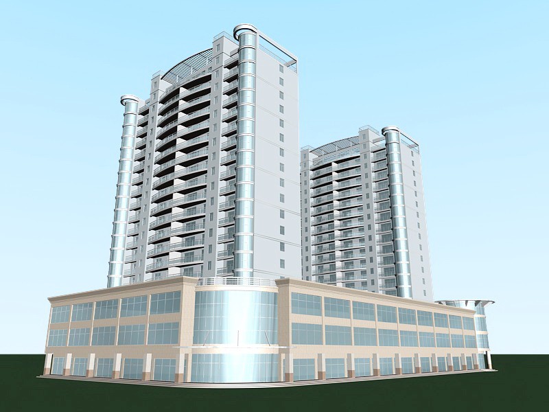 Residential Complex 3d rendering