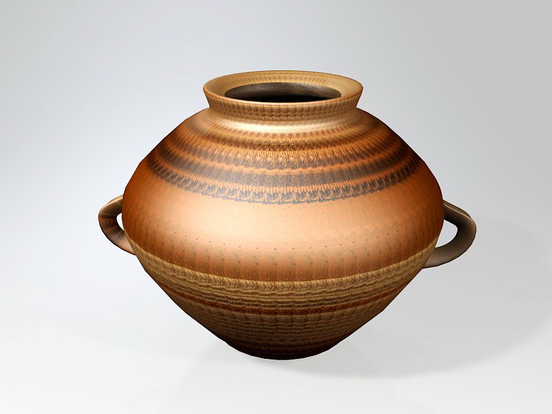 Pottery Pot 3d rendering