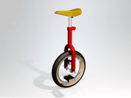 Red Unicycle 3d preview
