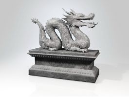 Ancient Chinese Dragon Sculpture 3d preview