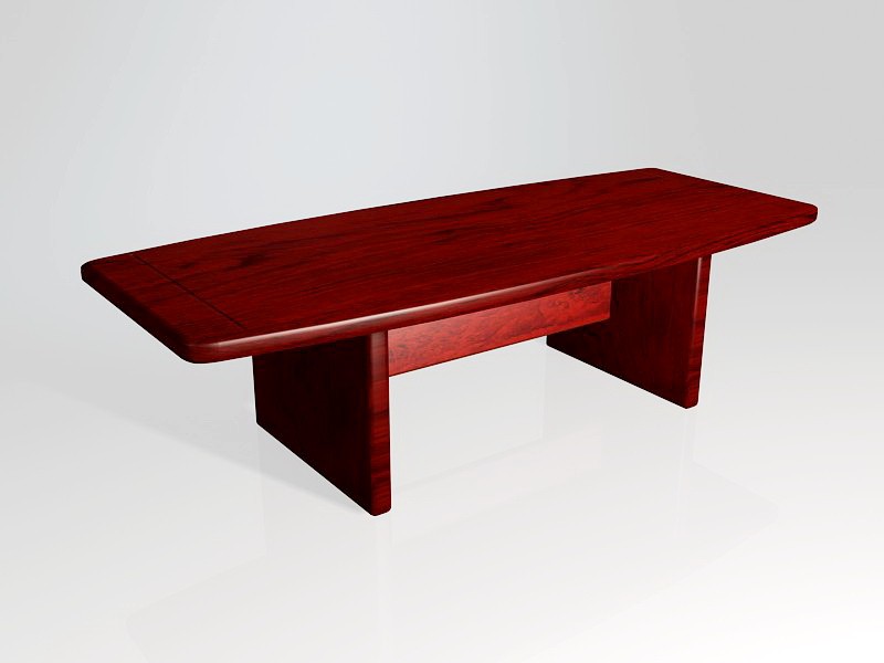 Boat Shaped Conference Table 3d rendering