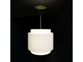 Drum Shaded Ceiling Lamp 3d model preview