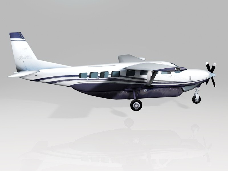 Cessna 208 Caravan Utility Aircraft 3d rendering