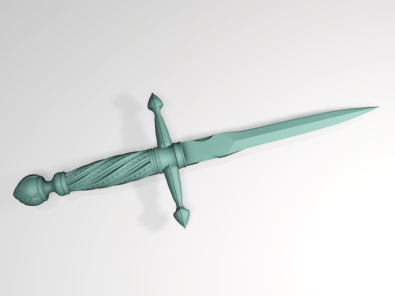 Ancient Dagger 3d rendering