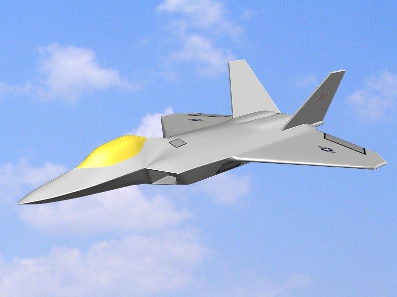 F-22 Raptor Stealth Air Superiority Fighter 3d rendering
