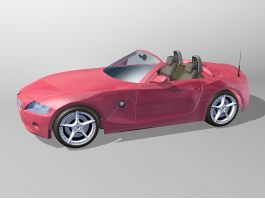 BMW Z4 Red Convertible 3d model preview
