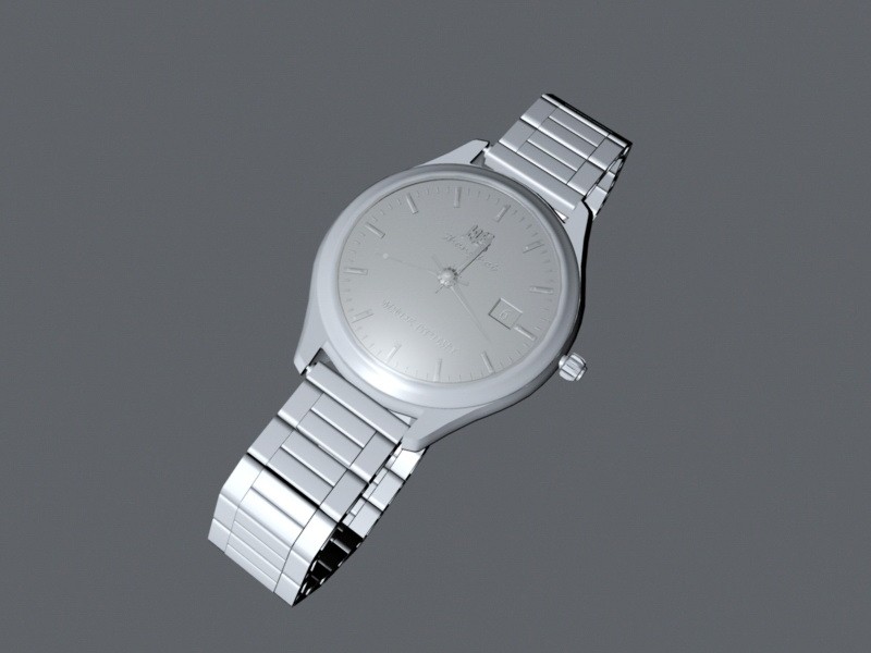 Men's Wrist Watch 3d rendering