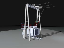 High-voltage Transformer 3d preview
