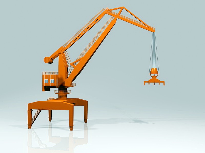 Level Luffing Crane 3d rendering