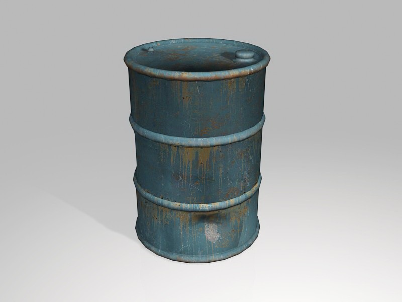 Old Fuel Barrel 3d rendering