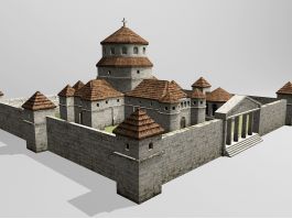 Middle Ages Cathedral 3d preview