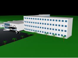 Modern Factory Office Buildings 3d preview