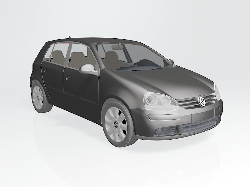 Volkswagen Golf Mk5 3d rendering