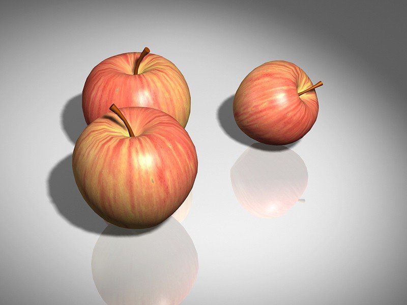 Organic Honeycrisp Apples 3d rendering