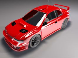 Red Race Car 3d preview