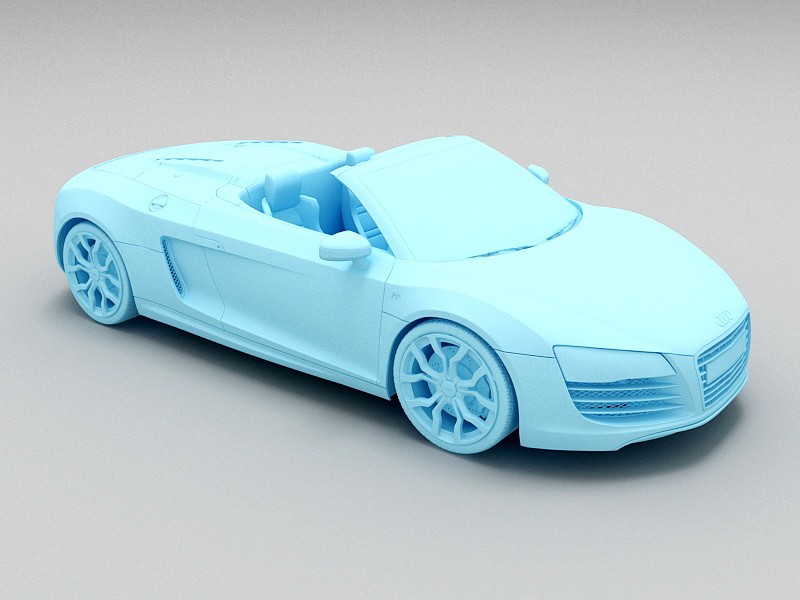 Audi R8 Roadster Convertible 3d rendering